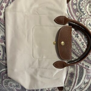 Elegant Cream and Brown Tote Bag